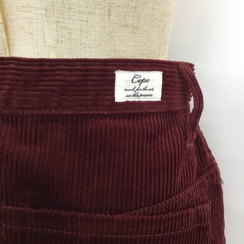 セポ cepo スカート ひざ丈スカート コーデュロイスカート S 無地 えんじ / ワインレッド / dark red レディース USED 古着 中古 10043455