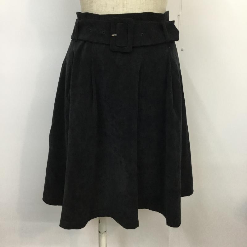 ワンウェイ one way スカート ミニスカート M 無地 黒 / ブラック / black レディース USED 古着 中古 10044043