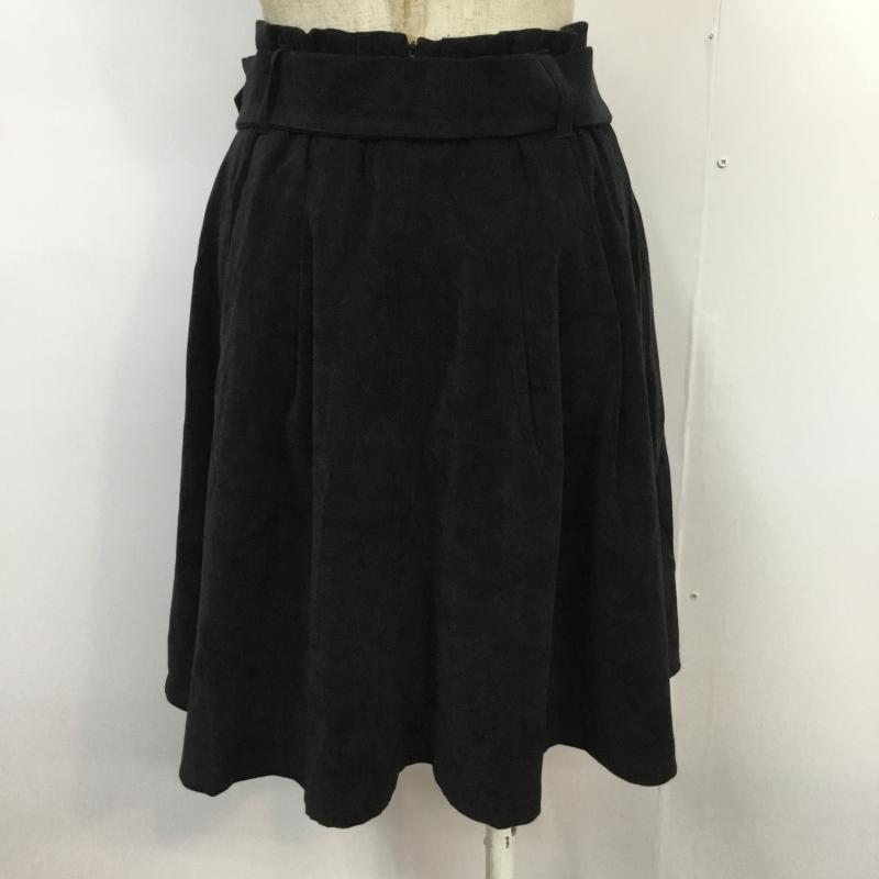 ワンウェイ one way スカート ミニスカート M 無地 黒 / ブラック / black レディース USED 古着 中古 10044043