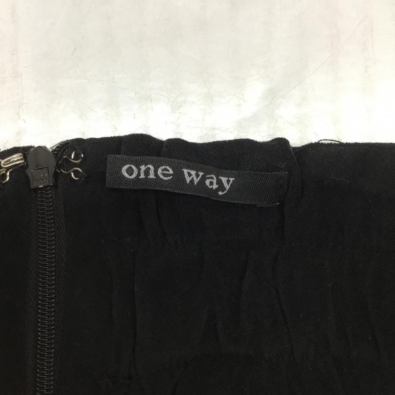 ワンウェイ one way スカート ミニスカート M 無地 黒 / ブラック / black レディース USED 古着 中古 10044043