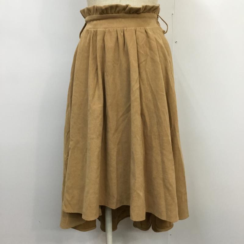 ワンウェイ one way スカート ひざ丈スカート M 無地 キャメル / キャメル / レディース USED 古着 中古 10044045
