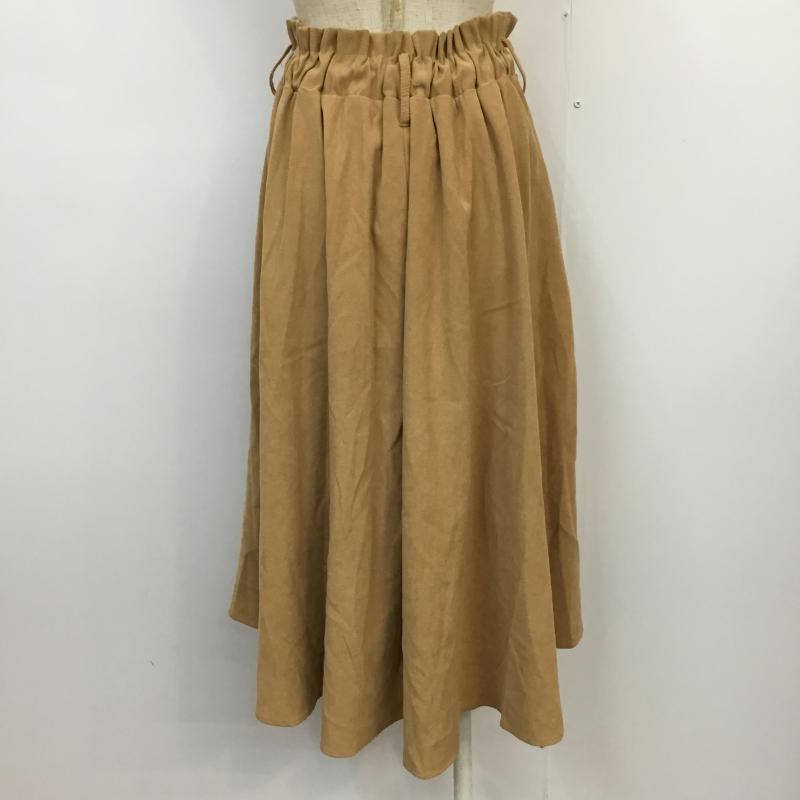 ワンウェイ one way スカート ひざ丈スカート M 無地 キャメル / キャメル / レディース USED 古着 中古 10044045