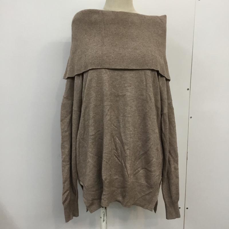 ディスコート Discoat ニット、セーター 長袖 FREE 無地 茶 / ブラウン / brown レディース USED 古着 中古 10045019