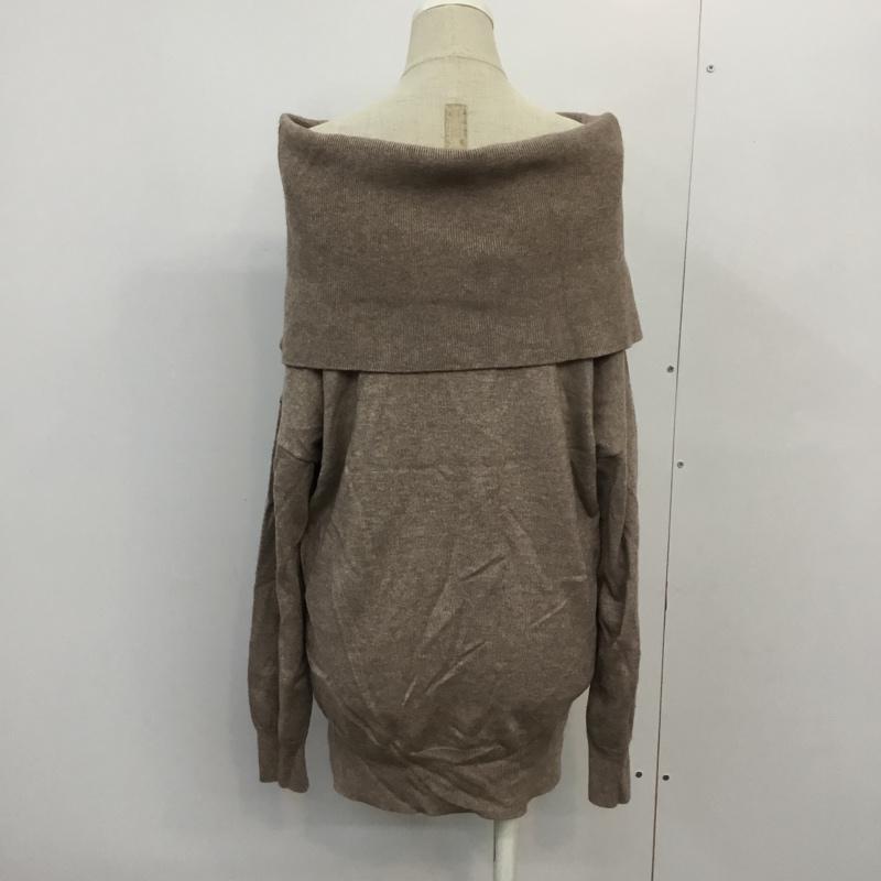 ディスコート Discoat ニット、セーター 長袖 FREE 無地 茶 / ブラウン / brown レディース USED 古着 中古 10045019