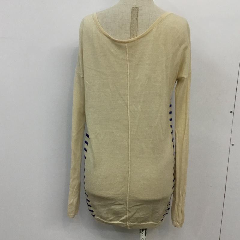 ラウンジドレス Loungedress カットソー 長袖 ボーダー GALLARDAGALANTE FREE ボーダー柄 白 / ホワイト / white X 青 / ブルー / blue レディース USED 古着 中古 10045335