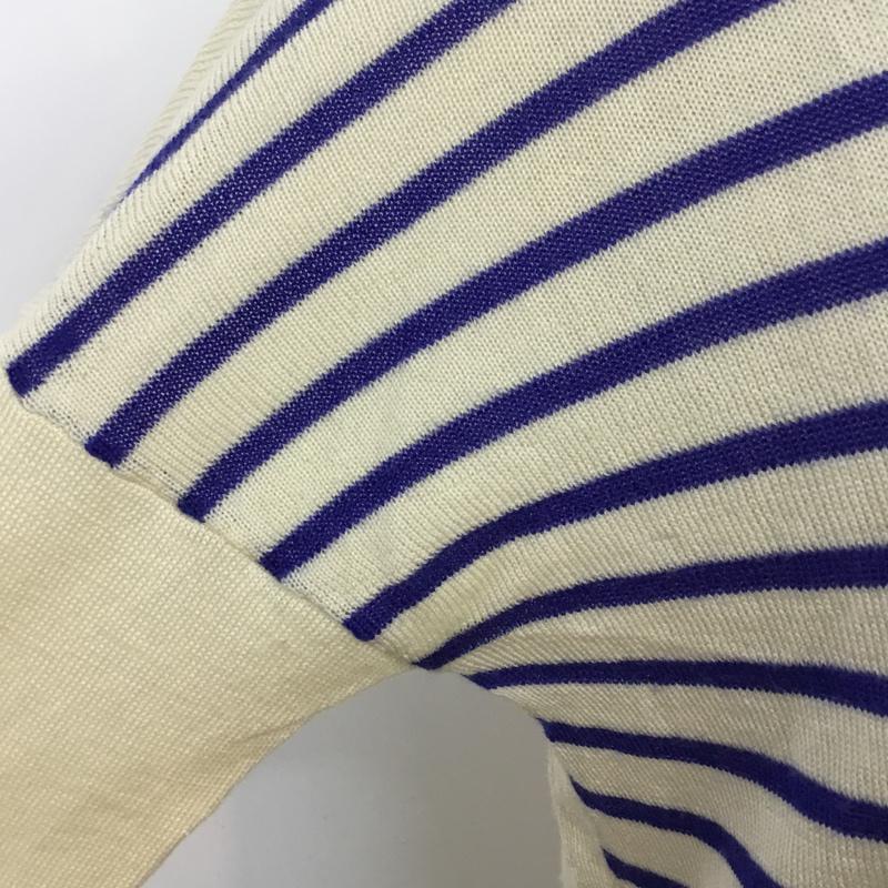 ラウンジドレス Loungedress カットソー 長袖 ボーダー GALLARDAGALANTE FREE ボーダー柄 白 / ホワイト / white X 青 / ブルー / blue レディース USED 古着 中古 10045335