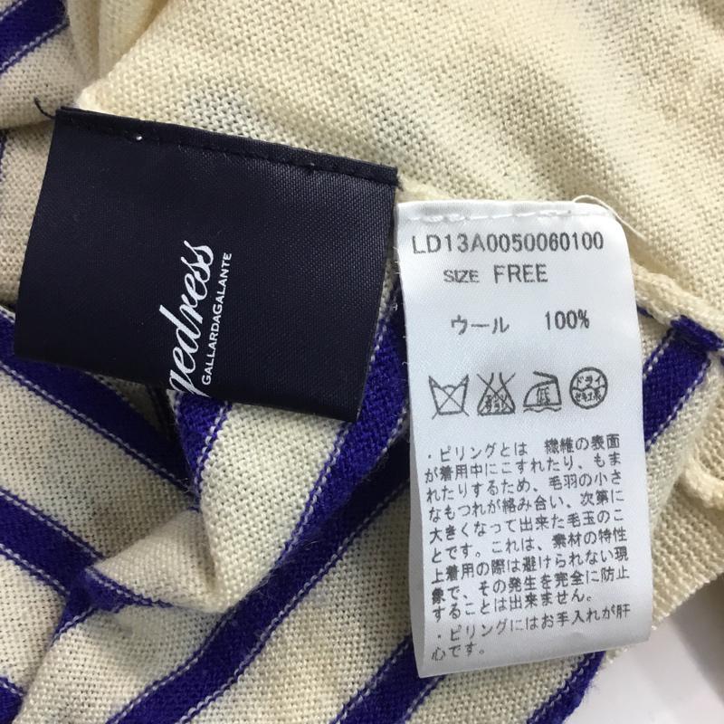 ラウンジドレス Loungedress カットソー 長袖 ボーダー GALLARDAGALANTE FREE ボーダー柄 白 / ホワイト / white X 青 / ブルー / blue レディース USED 古着 中古 10045335