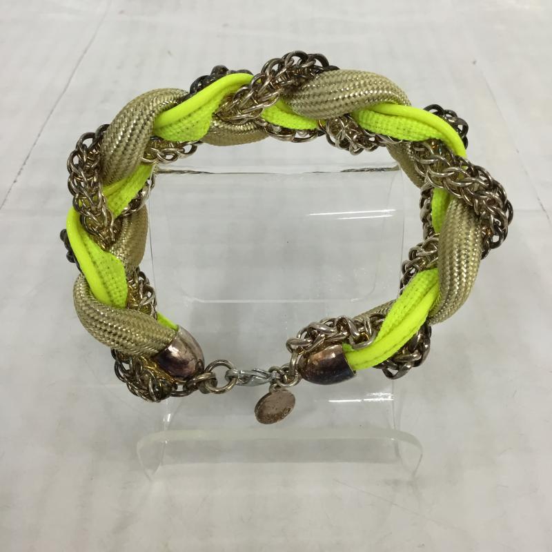 キャロラインバッギ CAROLINEBAGGI アクセサリー ブレスレット、バングル 無地 ベージュ / ベージュ / beige X 金 / ゴールド / gold color X 黄緑 / イエローグリーン / レディース USED 古着 中古 10045586