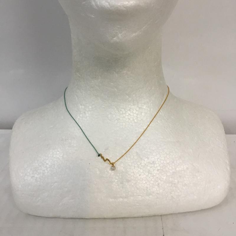 スナイデル SNIDEL アクセサリー ネックレス、ペンダント タグ付き 無地 金 / ゴールド / gold color X 水色 / ライトブルー / レディース USED 古着 中古 10045916