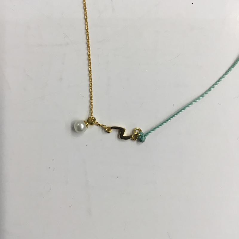 スナイデル SNIDEL アクセサリー ネックレス、ペンダント タグ付き 無地 金 / ゴールド / gold color X 水色 / ライトブルー / レディース USED 古着 中古 10045916