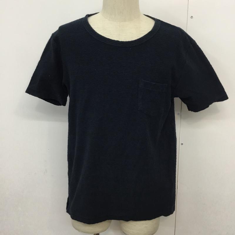 スリック SLICK Tシャツ 半袖 胸ポケット 2 無地 紺 / ネイビー / navy メンズ USED 古着 中古 10046139