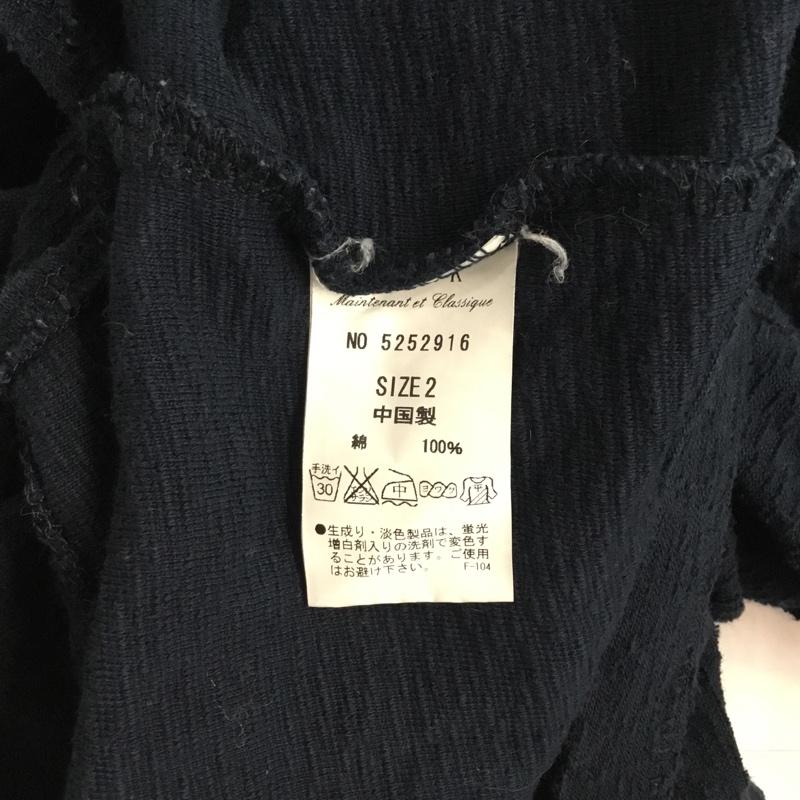 スリック SLICK Tシャツ 半袖 胸ポケット 2 無地 紺 / ネイビー / navy メンズ USED 古着 中古 10046139