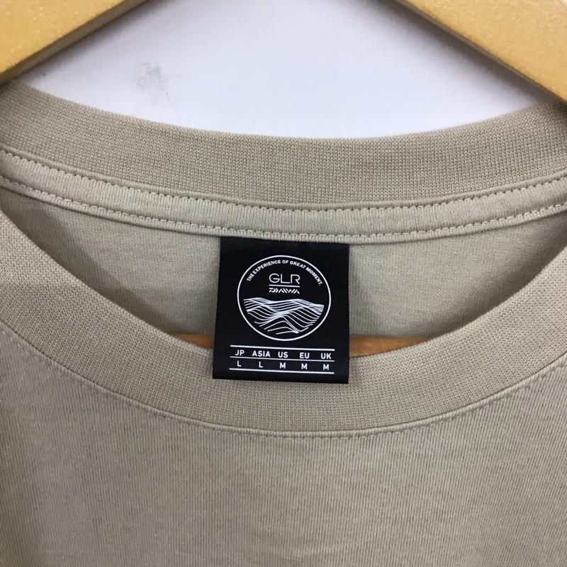 ダイワ DAIWA Tシャツ 半袖 DE-6422GR 胸ポケット green label relaxing L ワンポイント ベージュ / ベージュ /  メンズ USED 古着 中古 10117750