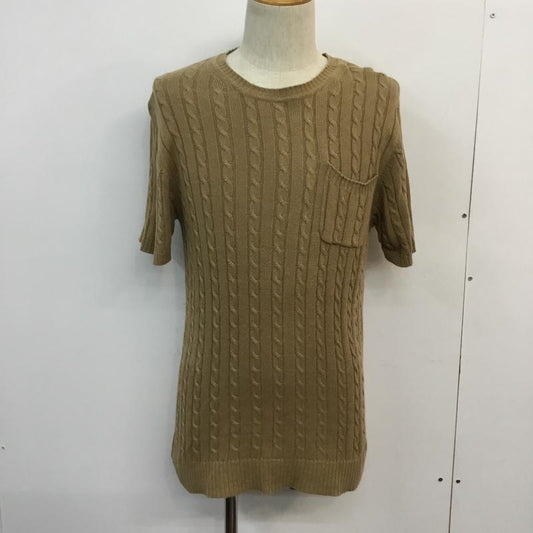 ビーミング バイ ビームス B:MING by BEAMS ニット、セーター 半袖 ケーブル編み M 無地 キャメル / キャメル / メンズ USED 古着 中古 10046424