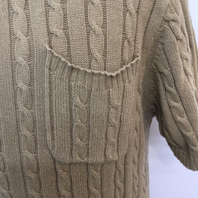 ビーミング バイ ビームス B:MING by BEAMS ニット、セーター 半袖 ケーブル編み M 無地 キャメル / キャメル / メンズ USED 古着 中古 10046424