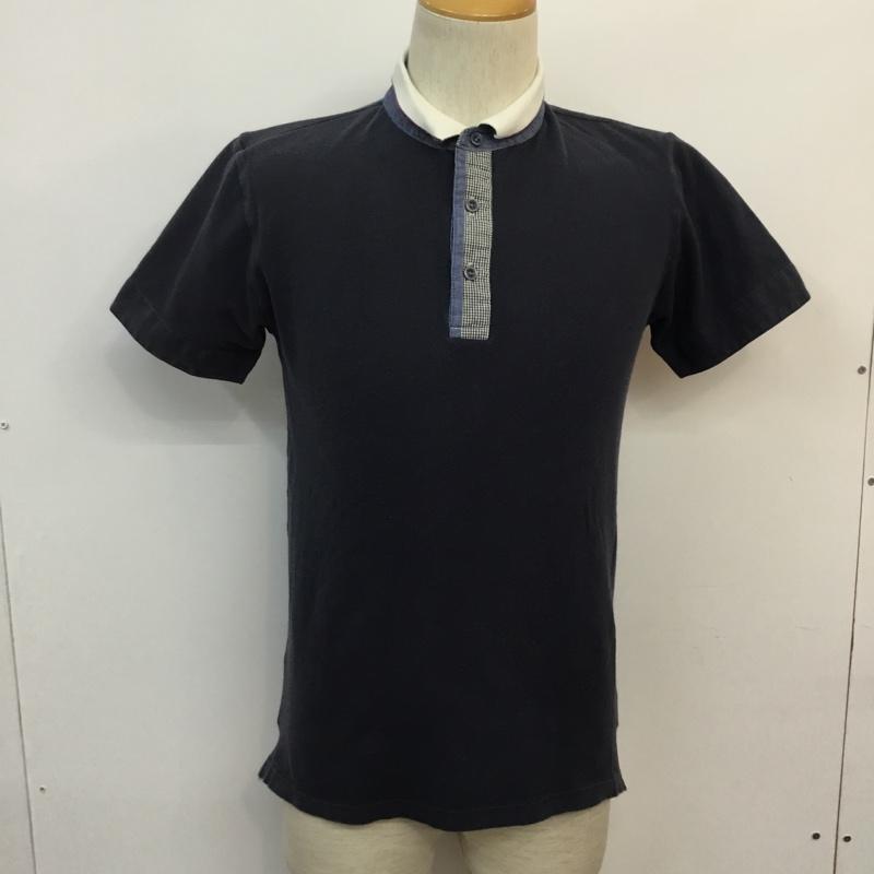 チャオパニック CIAOPANIC ポロシャツ 半袖 M 無地 紺 / ネイビー / navy メンズ USED 古着 中古 10046465