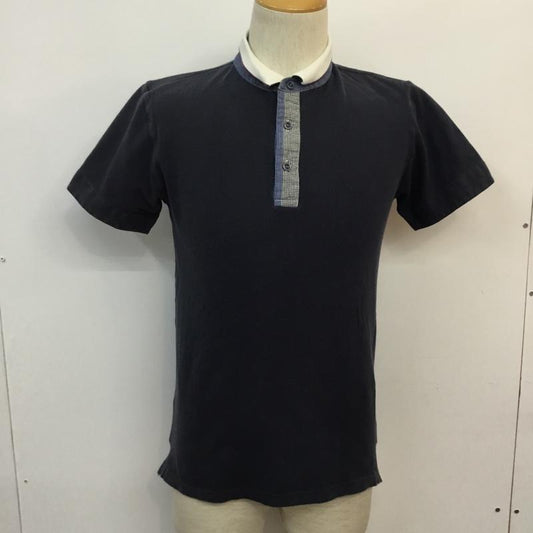 チャオパニック CIAOPANIC ポロシャツ 半袖 M 無地 紺 / ネイビー / navy メンズ USED 古着 中古 10046465