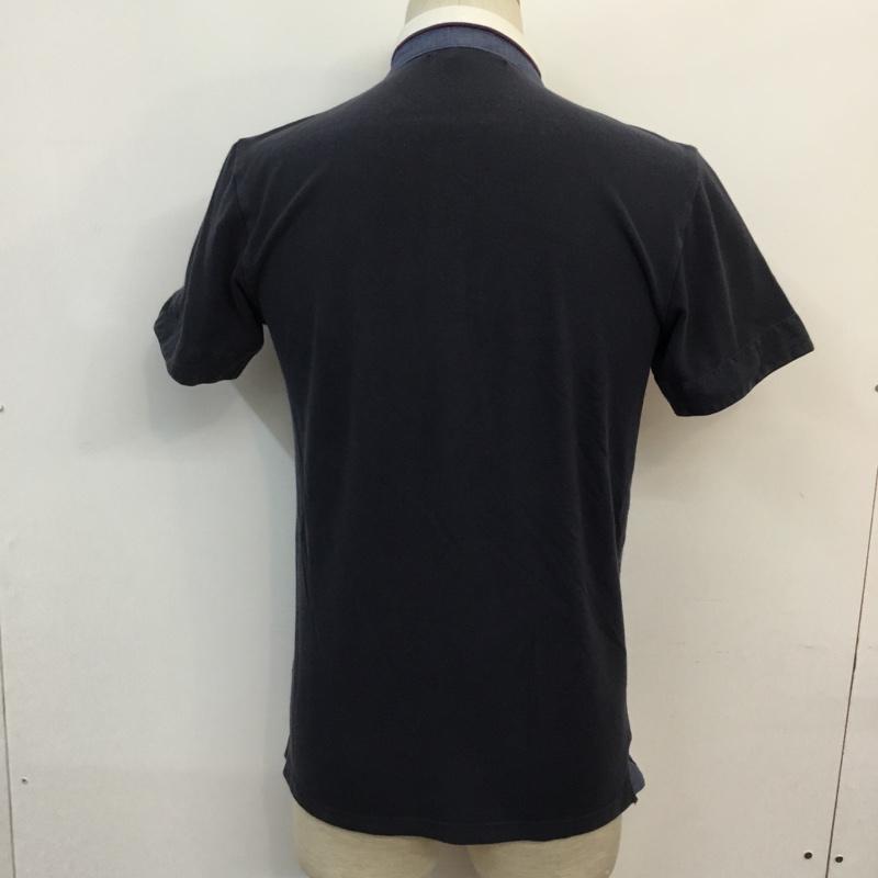 チャオパニック CIAOPANIC ポロシャツ 半袖 M 無地 紺 / ネイビー / navy メンズ USED 古着 中古 10046465