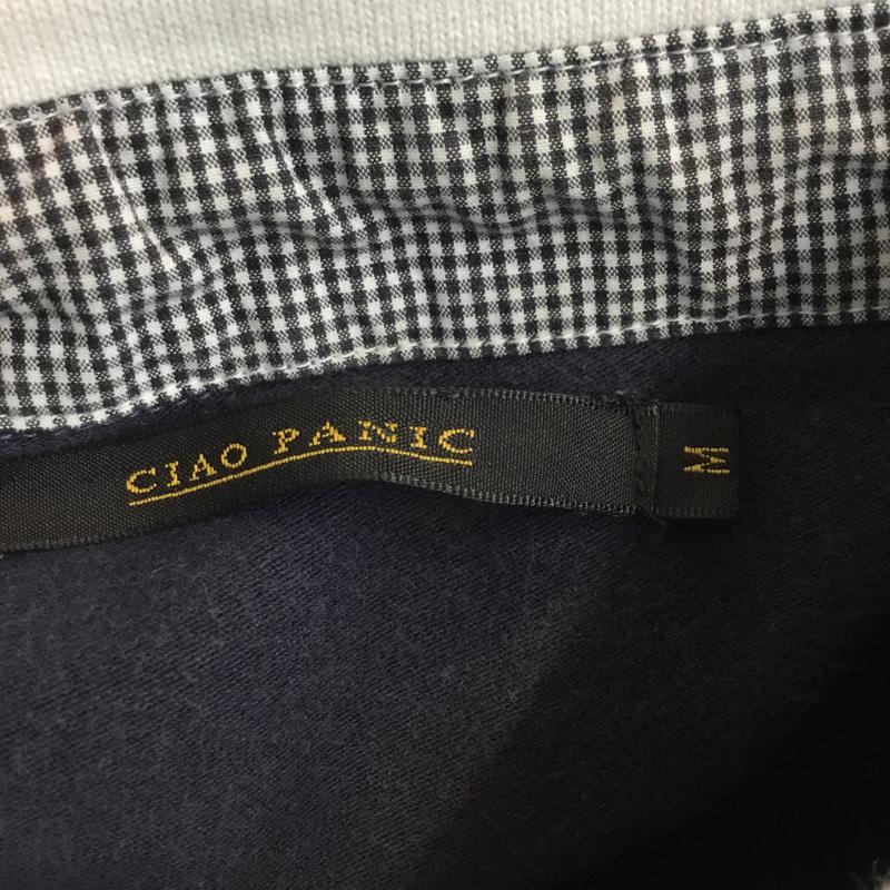 チャオパニック CIAOPANIC ポロシャツ 半袖 M 無地 紺 / ネイビー / navy メンズ USED 古着 中古 10046465