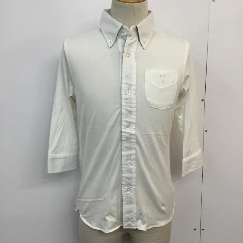 コーエン coen シャツ、ブラウス 七分袖 ボタンダウン S ワンポイント 白 / ホワイト / white メンズ USED 古着 中古 10046540
