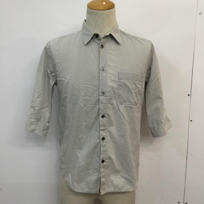 ハレ HARE シャツ、ブラウス 七分袖 S 無地 灰 / グレー / gray メンズ USED 古着 中古 10046736