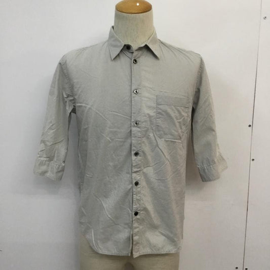 ハレ HARE シャツ、ブラウス 七分袖 S 無地 灰 / グレー / gray メンズ USED 古着 中古 10046736
