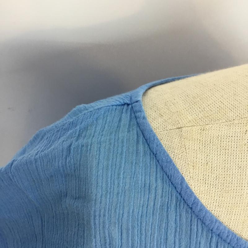 ロンハーマン Ron Herman カットソー 半袖 RHC ガーゼ アシンメトリーカットソー タグ付き XS 無地 青 / ブルー / blue レディース USED 古着 中古 10049148