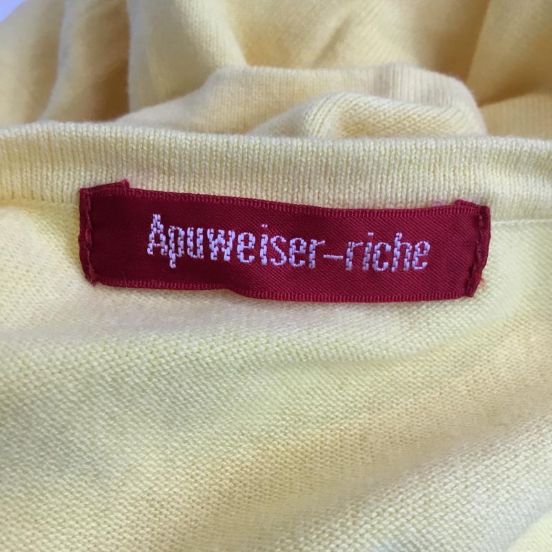 アプワイザー・リッシェ Apuweiser-riche カットソー 半袖 クルーネック フレンチスリーブ 2 無地 黄 / イエロー / yellow レディース USED 古着 中古 10049158