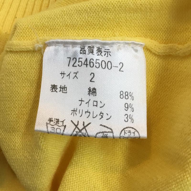 アプワイザー・リッシェ Apuweiser-riche カットソー 半袖 クルーネック フレンチスリーブ 2 無地 黄 / イエロー / yellow レディース USED 古着 中古 10049158