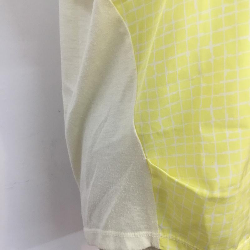 ロペピクニック ROPE  PICNIC カットソー 半袖 38 無地 X チェック 白 / ホワイト / white X 黄 / イエロー / yellow レディース USED 古着 中古 10049216