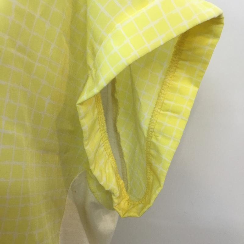 ロペピクニック ROPE  PICNIC カットソー 半袖 38 無地 X チェック 白 / ホワイト / white X 黄 / イエロー / yellow レディース USED 古着 中古 10049216