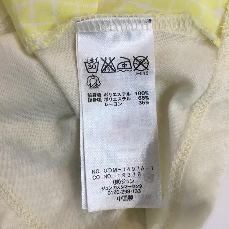 ロペピクニック ROPE  PICNIC カットソー 半袖 38 無地 X チェック 白 / ホワイト / white X 黄 / イエロー / yellow レディース USED 古着 中古 10049216