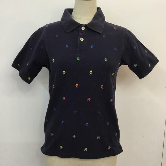 ビームスボーイ BEAMS BOY ポロシャツ 半袖 FREE 刺繍 紺 / ネイビー / navy レディース USED 古着 中古 10049226