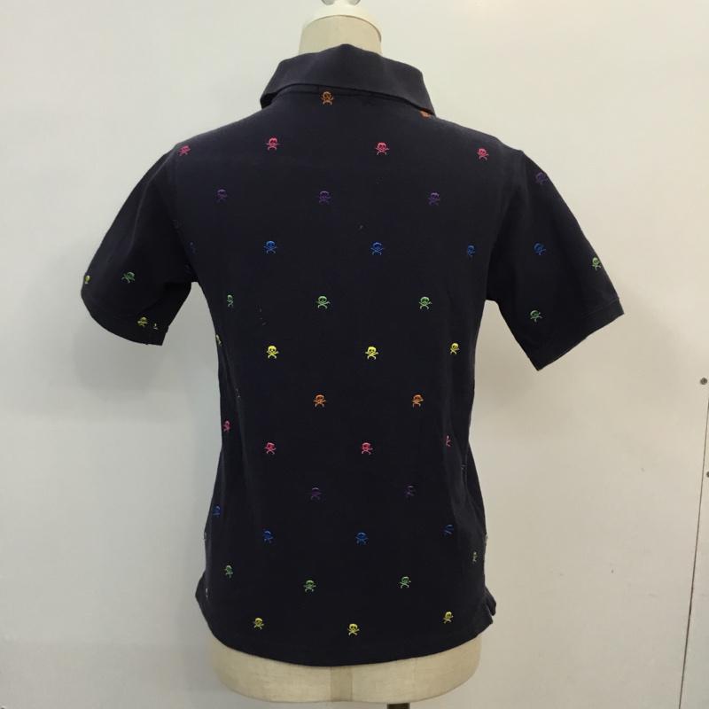 ビームスボーイ BEAMS BOY ポロシャツ 半袖 FREE 刺繍 紺 / ネイビー / navy レディース USED 古着 中古 10049226
