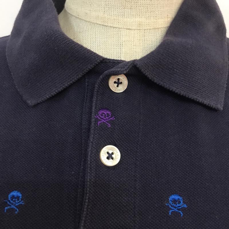 ビームスボーイ BEAMS BOY ポロシャツ 半袖 FREE 刺繍 紺 / ネイビー / navy レディース USED 古着 中古 10049226