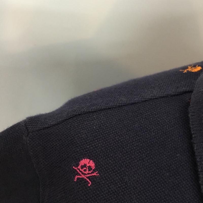 ビームスボーイ BEAMS BOY ポロシャツ 半袖 FREE 刺繍 紺 / ネイビー / navy レディース USED 古着 中古 10049226