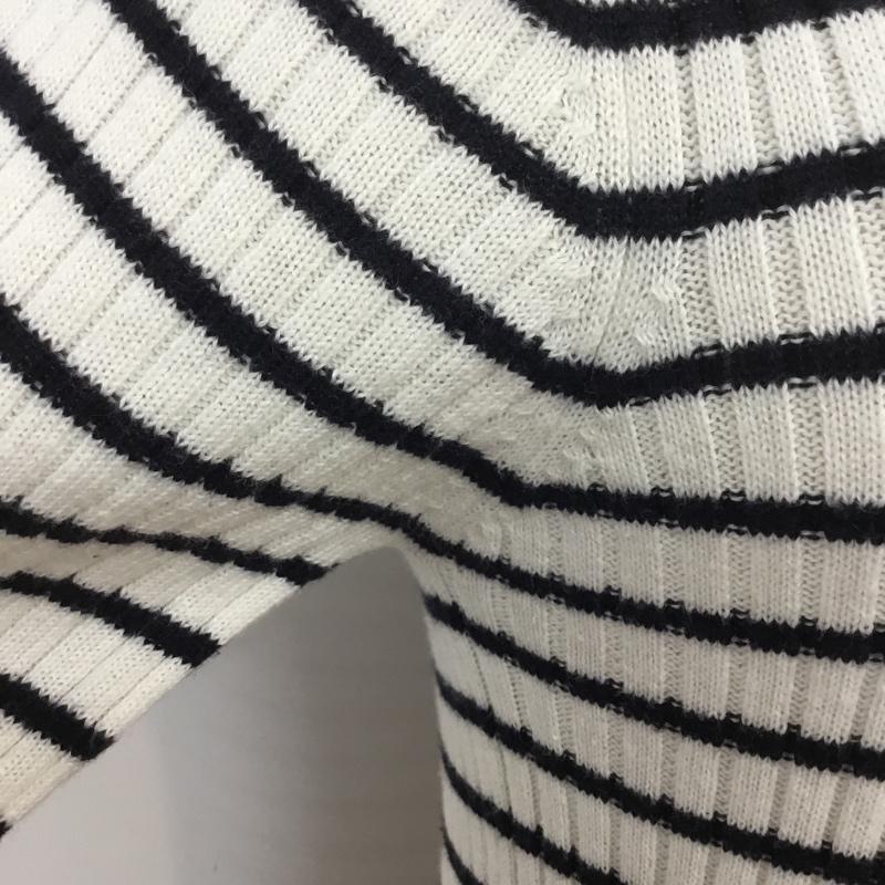 レトロガール RETRO GIRL カットソー 半袖 ボーダー M ボーダー柄 白 / ホワイト / white X 紺 / ネイビー / navy レディース USED 古着 中古 10049232