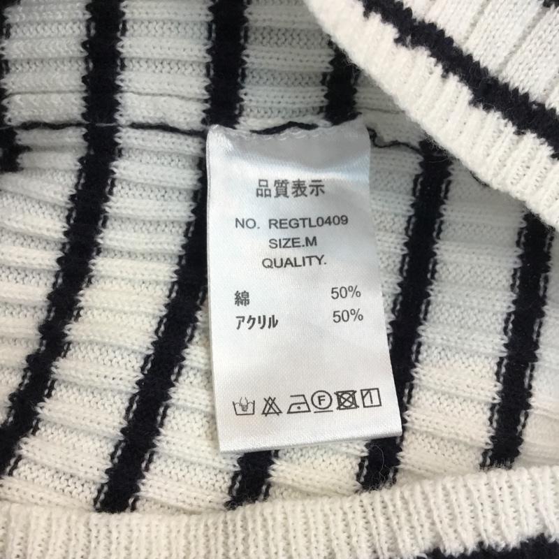 レトロガール RETRO GIRL カットソー 半袖 ボーダー M ボーダー柄 白 / ホワイト / white X 紺 / ネイビー / navy レディース USED 古着 中古 10049232