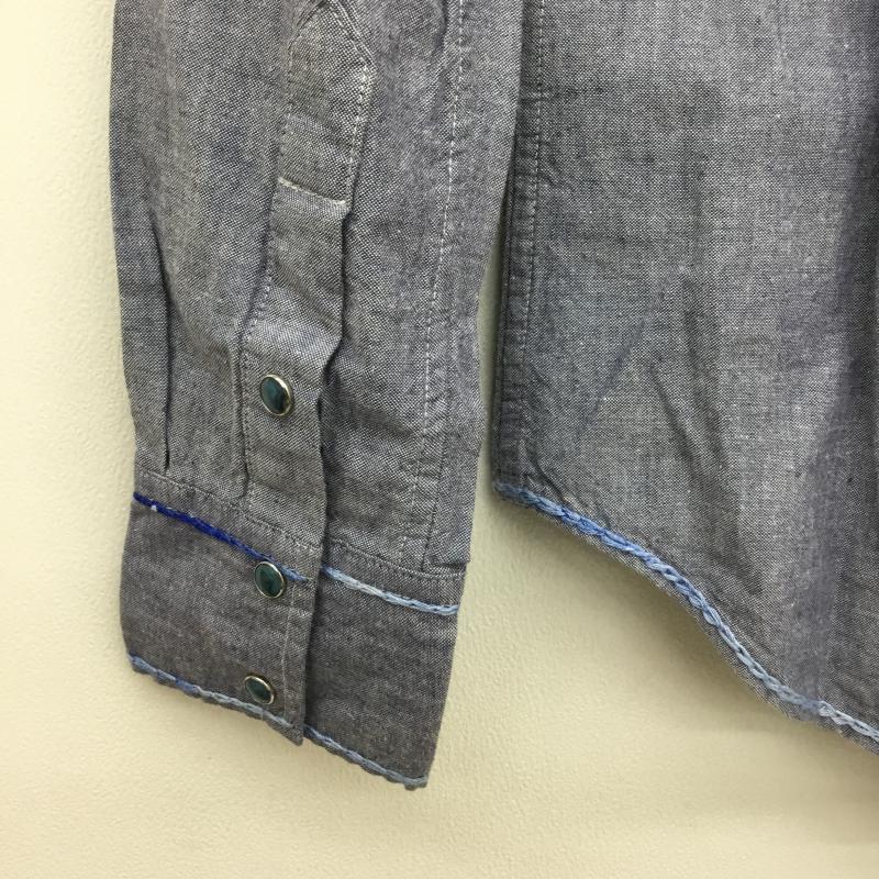 アコースティック ACOUSTIC シャツ、ブラウス 長袖 S 刺繍 青 / ブルー / blue メンズ USED 古着 中古 10067140