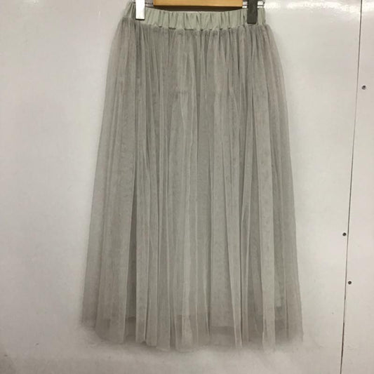アズノゥアズピンキー AS KNOW AS PINKY スカート ひざ丈スカート チュールスカート 無地 灰 / グレー / gray レディース USED 古着 中古 10072674