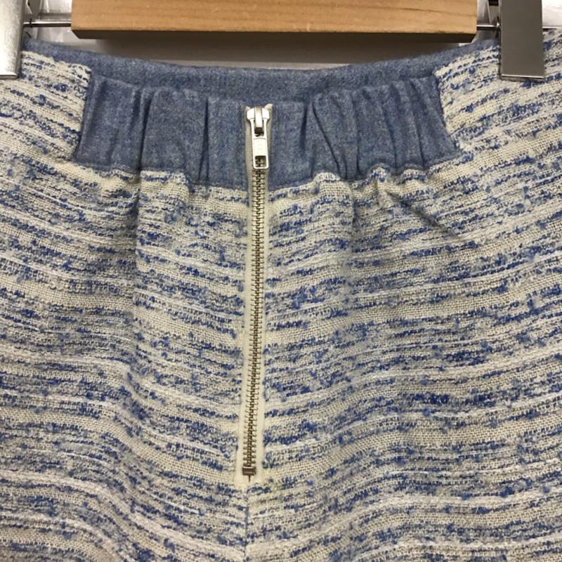 ラボラトリーワーク laboratory work パンツ ショートパンツ ツイード調 M  白 / ホワイト / white X 水色 / ライトブルー / レディース USED 古着 中古 10072843
