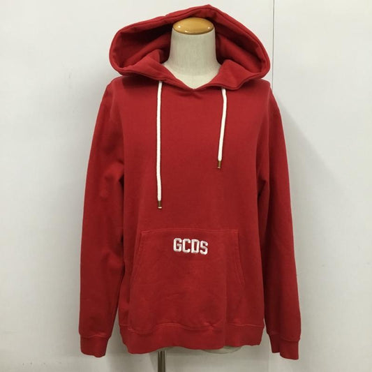 ジーシーディーエス GCDS パーカー 長袖 FW18M020057 プルオーバー フーディー M ロゴ、文字 赤 / レッド / red メンズ USED 古着 中古 10083388