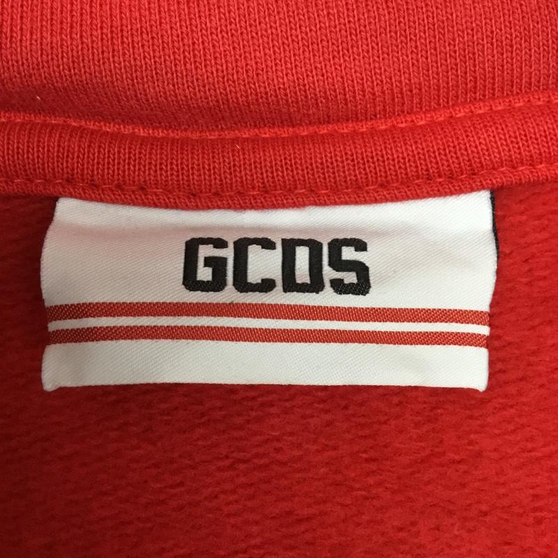 ジーシーディーエス GCDS パーカー 長袖 FW18M020057 プルオーバー フーディー M ロゴ、文字 赤 / レッド / red メンズ USED 古着 中古 10083388