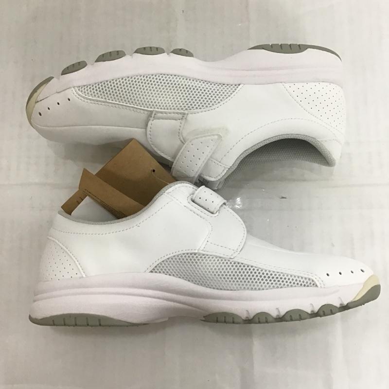 アシックス ASICS スニーカー スニーカー FMN202-01 NURSEWALKER 202 メディカルシューズ 23.5cm 箱有 23.5cm ロゴ、文字 白 / ホワイト / white X 灰 / グレー / gray レディース USED 古着 中古 10085915