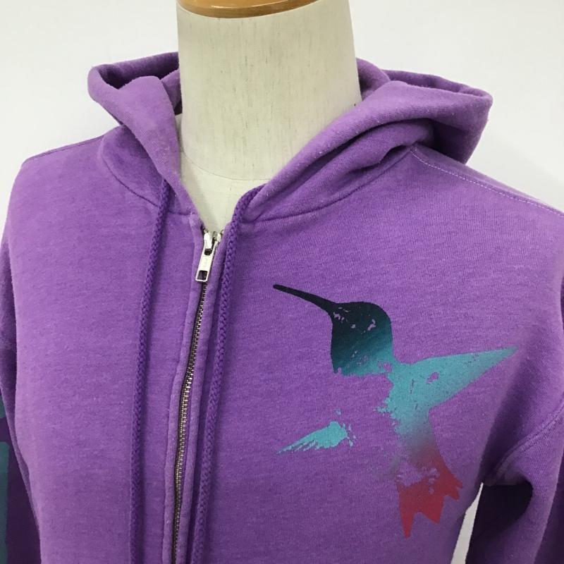 古着 USED パーカー 長袖 裏起毛 フルジップ 2 紫 / パープル / purple メンズ USED 古着 中古 10090173