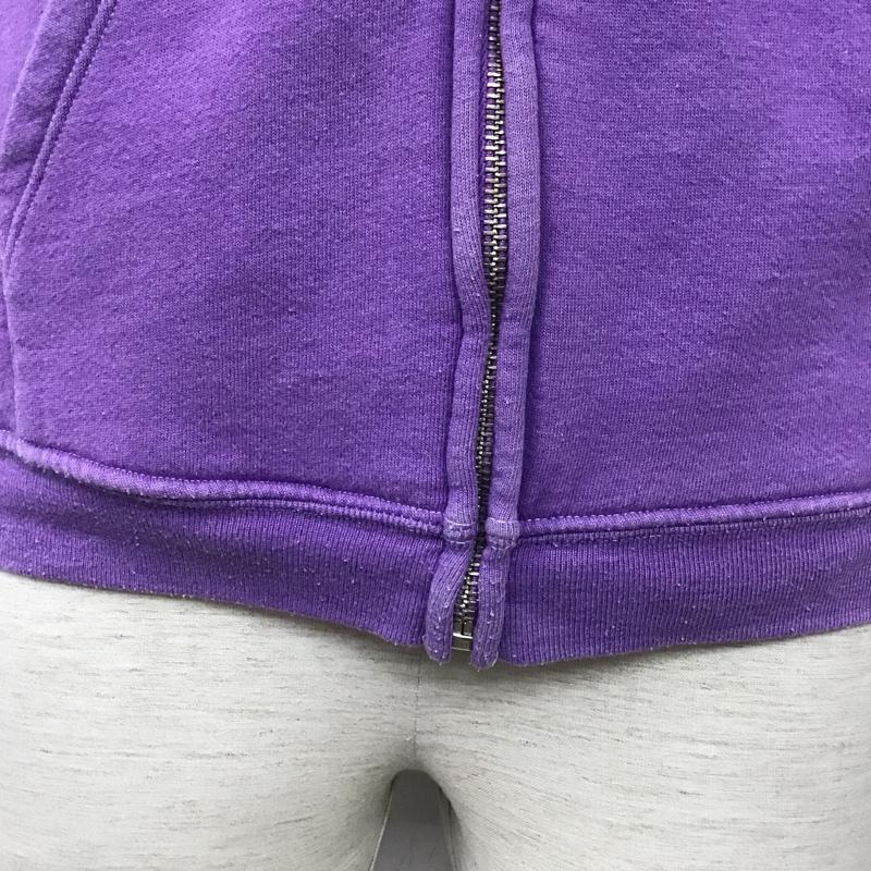 古着 USED パーカー 長袖 裏起毛 フルジップ 2 紫 / パープル / purple メンズ USED 古着 中古 10090173