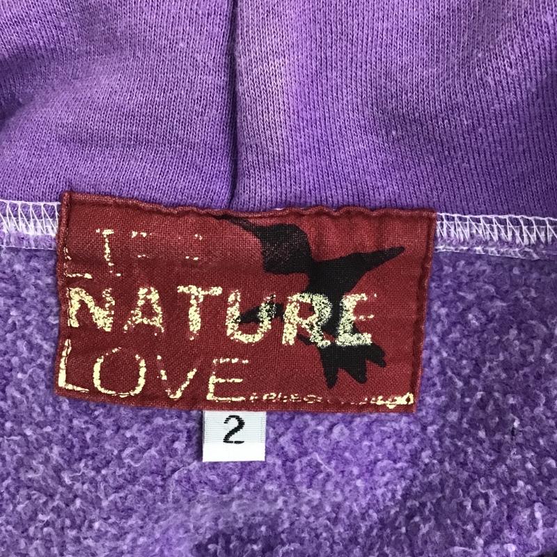古着 USED パーカー 長袖 裏起毛 フルジップ 2 紫 / パープル / purple メンズ USED 古着 中古 10090173