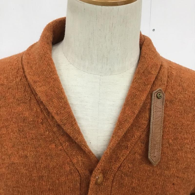 ジャーナルスタンダード JOURNAL STANDARD カーディガン 長袖 M 無地 橙 / オレンジ / orange メンズ USED 古着 中古 10090196