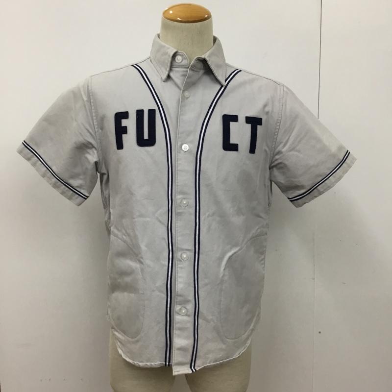ファクト fuct シャツ、ブラウス 半袖 6316 SSDD VARSITY S/S SHIRT M ロゴ、文字 青 / ブルー / blue X 紺 / ネイビー / navy メンズ USED 古着 中古 10090441