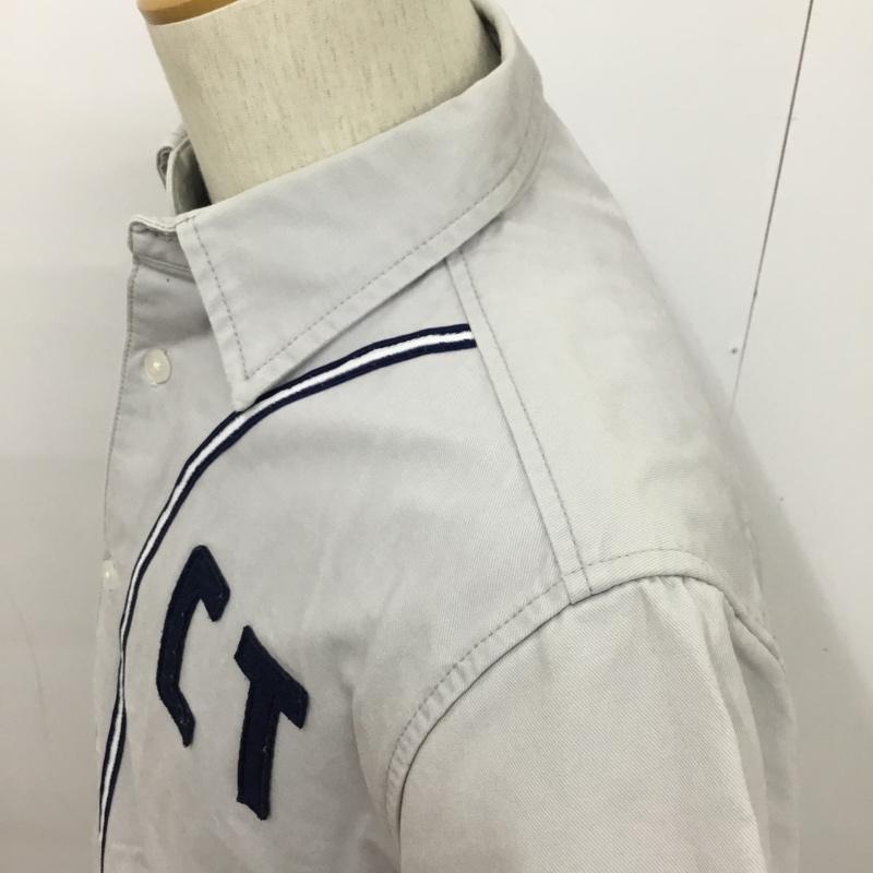 ファクト fuct シャツ、ブラウス 半袖 6316 SSDD VARSITY S/S SHIRT M ロゴ、文字 青 / ブルー / blue X 紺 / ネイビー / navy メンズ USED 古着 中古 10090441
